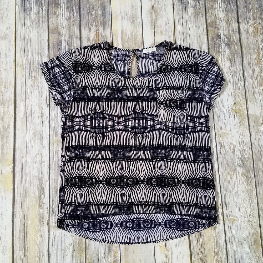Paper Kite Short Sleeve Tribal Print Blouse
